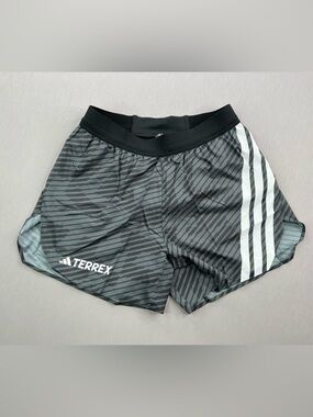 ADIDAS MENS TERREX TECHROCK LINED ATHLETIC TRAIL RUNNING SHORTS